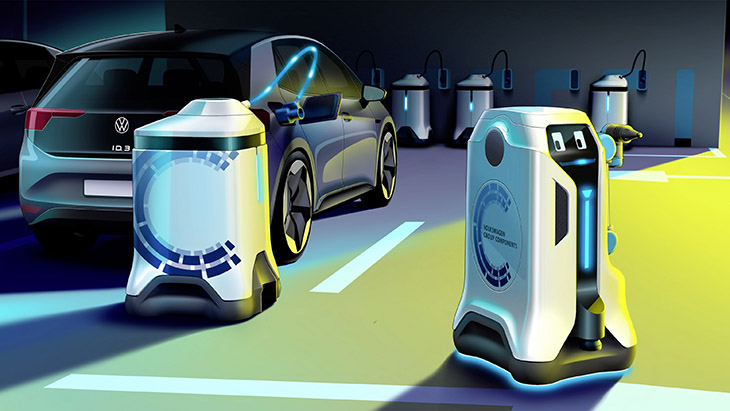 Mobile charging robot – VW's vision