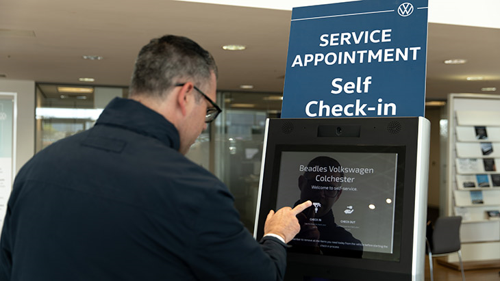 Volkswagen introduces airport-style digital check-in kiosks